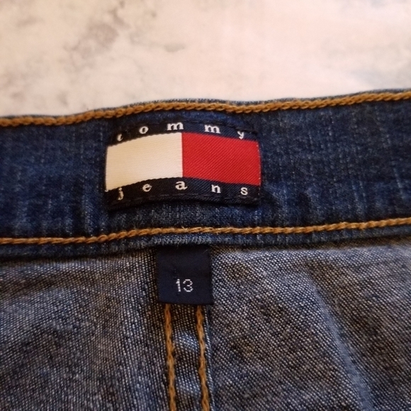 TOMMY Girl Y2K 13 denim capris Americana  Patches - Picture 3 of 11